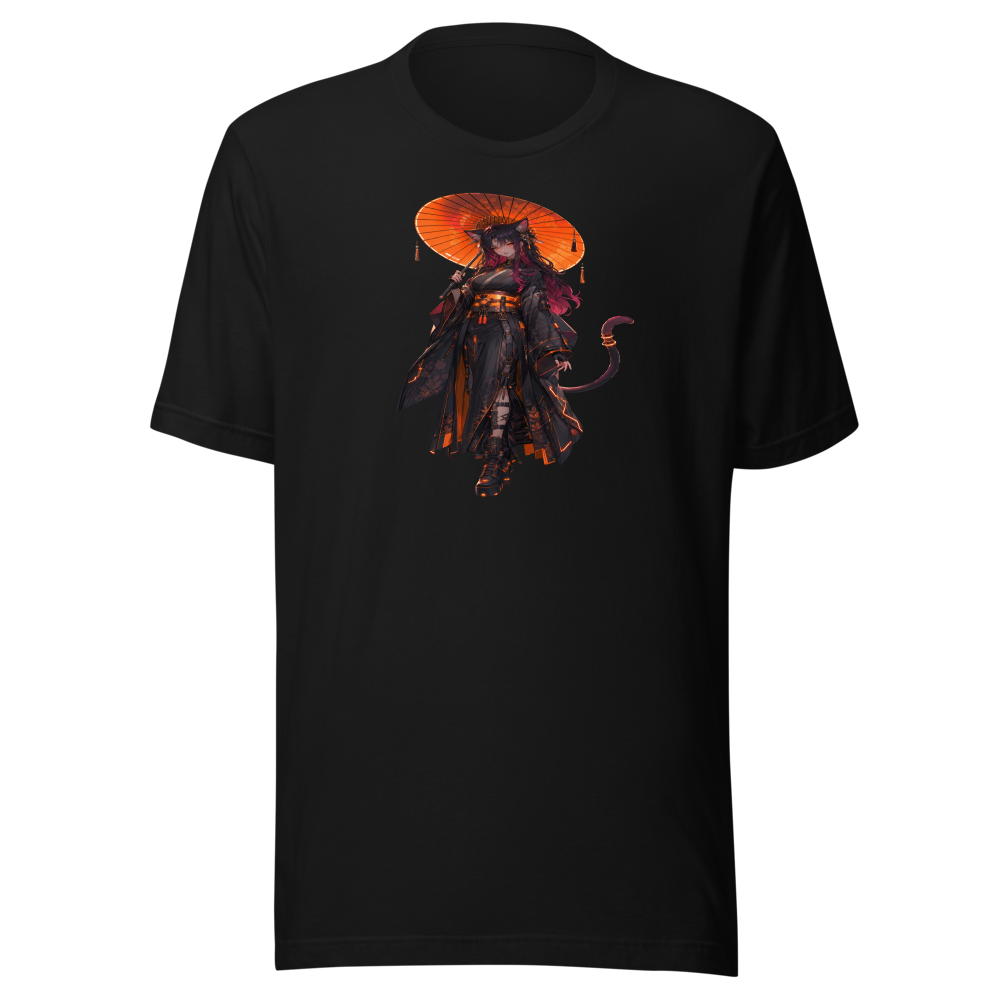 Cyber Geisha Oversized Black Tee
