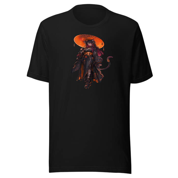Cyber Geisha Oversized Black Tee